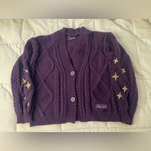 Official Taylor Swift Speak Now Taylor’s Version Cardigan Knit in Deep Purple